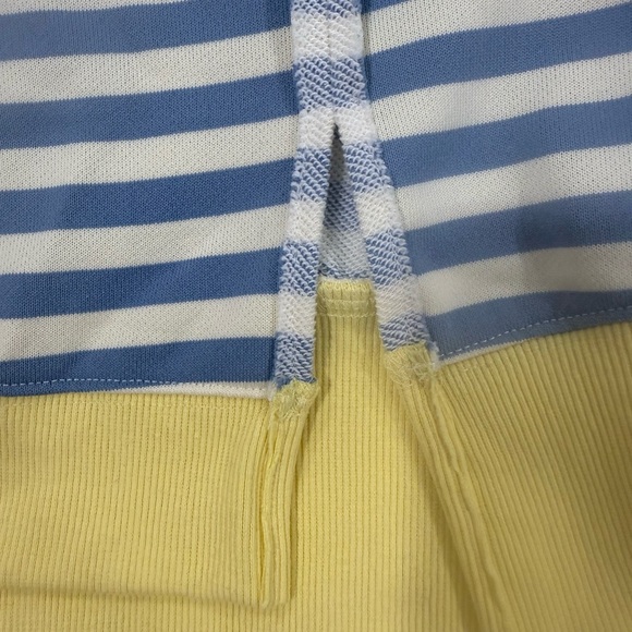 NWOT Striped Blue and Yellow Sweatshirt XS-Large - Picture 7 of 9